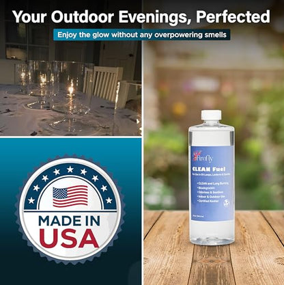 Firefly - Clean Fuel Lamp Oil - Smokeless, Odorless, 32 oz - color: Clear, size: 32 oz.