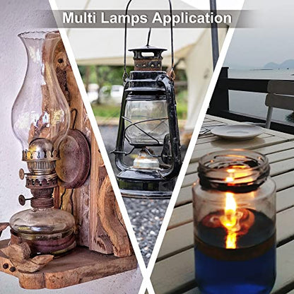 SWATOM 13.1 Feet /2 Rolls Oil Lamp Wicks 7/8 Inch Oil Wick for Lamps Cotton Lantern Kerosene Wick Replacement with Genuine Red Stitch - size: 7/8 Inch Cotton Oil Lamp Wicks 13.1 Feet