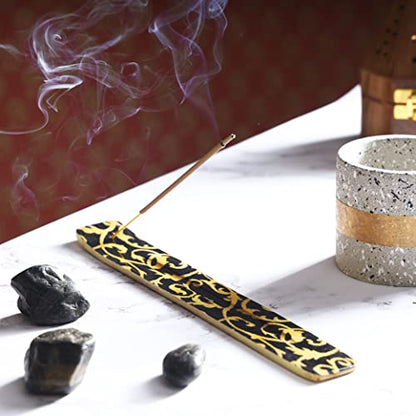 Bless-International Traditional-Handmade-Burner Wooden-Incense-Stick-Holder Ash-Catcher-Stand for-Aromatherapy-Meditation-Yoga (Beautiful Mind) 10 Inches, Pack of 1 - color: Beautiful Mind,10 Inch, size: One Holder