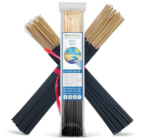 Blue Nile Exotic Incense Sticks 11 Inch - Bulk 1 Bundle 45 to 50 Sticks - Natural 11" Long Lasting Aroma that Burns for 45 to 60 Minutes.