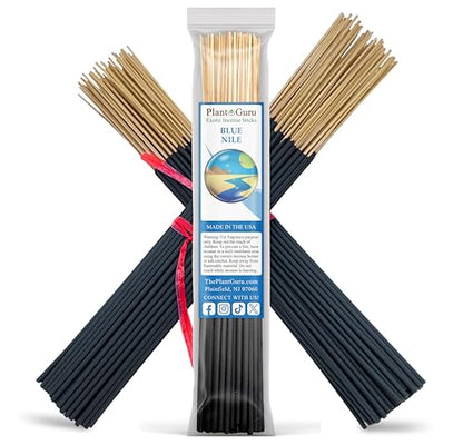 Blue Nile Exotic Incense Sticks 11 Inch - Bulk 1 Bundle 45 to 50 Sticks - Natural 11" Long Lasting Aroma that Burns for 45 to 60 Minutes.