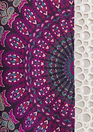 Popular Handicrafts Indian Hippie Bohemian Beautiful Elephant Mandala Curtain Panels Purple - color: Purple, size: 25"W x 74"L (Pack of 2)