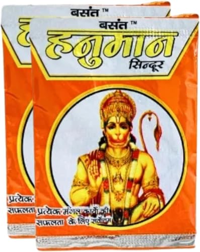 Hanuman Ji Chameli Oil for Pooja – Jasmine (Chameli) Tel for Bajrangbali, Maruti – 30 ml x 2 Bottles (60 ml) with 50 g Sindoor for Hindu Worship.