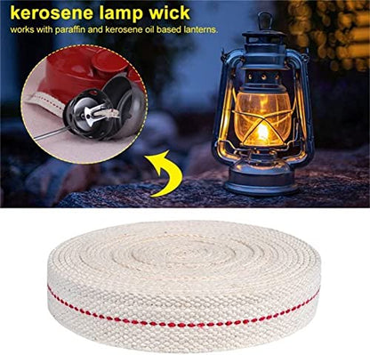 3/4 Inch Wide Oil Lamp Wick, Cotton Lantern Wick Oil Lantern for Kerosene Burner Lighting & Paraffin Oil Wick (3 Rolls, 6 Foot Each) - size: 3/4" -18 Ft