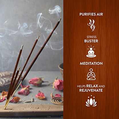 HEM Premium Mantra Masala Incense Sticks | Natural Oil Fragrance for Positivity & Natural Air Purifier | Aromatherapy Incense for Anxiety, Stress Buster | Gift Set - Pack of 12 (15 GMS Each) - size: Standard