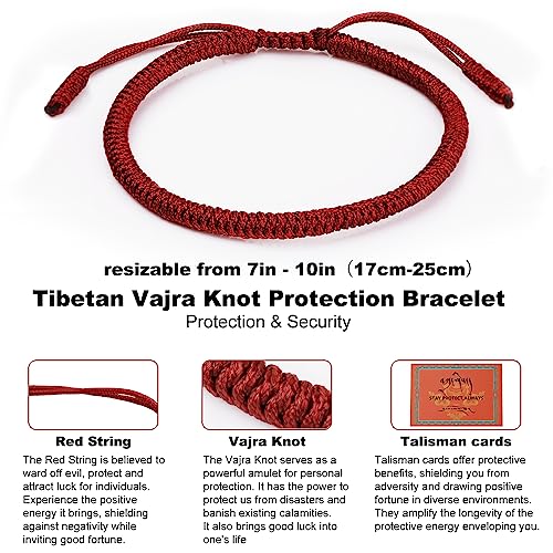 Authentic blessed Tibetan monks handmade Dorje Knot protection bracelet for women and men with a talisman - color: S-Mixed dark blue silver