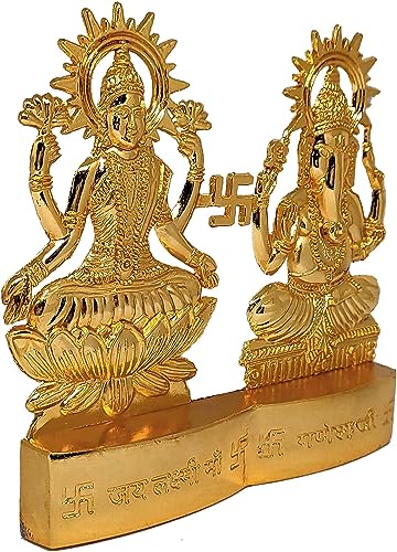 3 Inches Laxmi Ganesha Idol Statue Murti for Diwali | Temple Decor | Hindu Puja Mandir