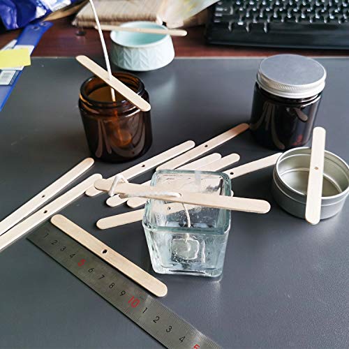 MILIVIXAY Wooden Candle Wick Holders - Candle Centering Tool, 120 Pack