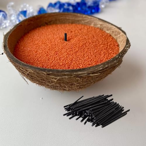 Pearled Candle Wick 2.2 Inch Black Cotton Wicks 400-Pack Premium Metal-Free & Lead-Free Candle Wicks for Candle Making - color: Black-2.2 Inch-400pcs