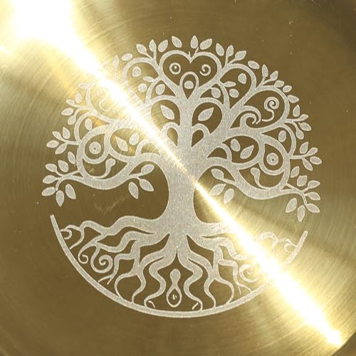 5.5 Inch Golden Decorative Bowl - Life Tree Prayer Ritual Plate Great fo Altar Use, Incense Burner, Smudging Bowl, Offering Bowl, Jewelry Plate - style: Life Tree