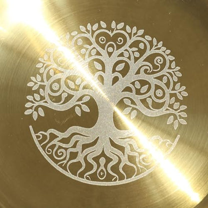 5.5 Inch Golden Decorative Bowl - Life Tree Prayer Ritual Plate Great fo Altar Use, Incense Burner, Smudging Bowl, Offering Bowl, Jewelry Plate - style: Life Tree