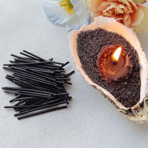 Pearled Candle Wick 2.2 Inch Black Cotton Wicks 50-Pack - Premium Metal-Free & Lead-Free Candle Wicks for Candle Making - color: Black-2.2 Inch-50pcs