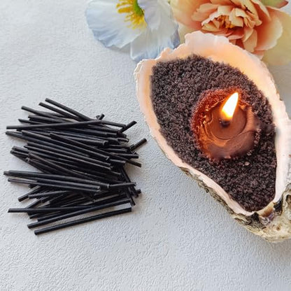 Pearled Candle Wick 2.2 Inch Black Cotton Wicks 50-Pack - Premium Metal-Free & Lead-Free Candle Wicks for Candle Making - color: Black-2.2 Inch-50pcs