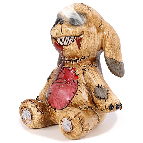 Cool Doll Cone Incense Burner Unique Resin Holder Halloween Decor - color: Doll