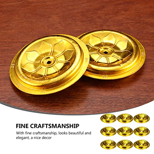 DOITOOL Floating Wick Holders for Oil Lamps: 9PCS Aluminum Round Floating Wick Holder Oil Lamp Disc Holder Candle Float Stand Rack for Home Temple Buddhist Supplies - 1.5inch