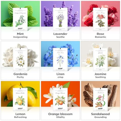 MYARO 12 Pack Fresh Linen Scented Sachets, Closet Deodorizer Car Freshener - color: Linen, size: 12 Packs