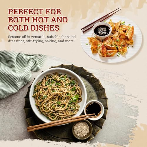 52USA 100% Pure Sesame Oil, Toasted Sesame Oils, 8.45 Fl Oz (250 ml), Premium Toasted Sesame Seed Oil, Aromatic & Nutty Flavor, Sesames Oil Cooking Ideal for Asian Cooking, Baking, Soup - size: 250 ml