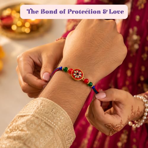 LOVENSPIRE Raksha Bandhan Gift Hamper for Brother – Indian Rakhi Festival Gift Set for Bhai - color: Kumkum Holder Rakhi Hamper 1