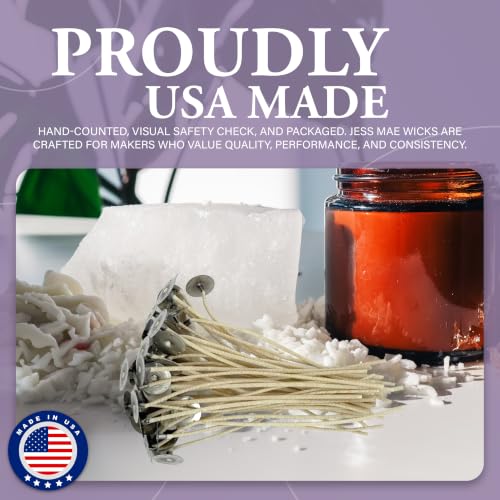 HTP 105 | 6 Inch Candle Wicks, 50 Count Pre-Waxed Pre-Tabbed - size: 50 HTP - 105