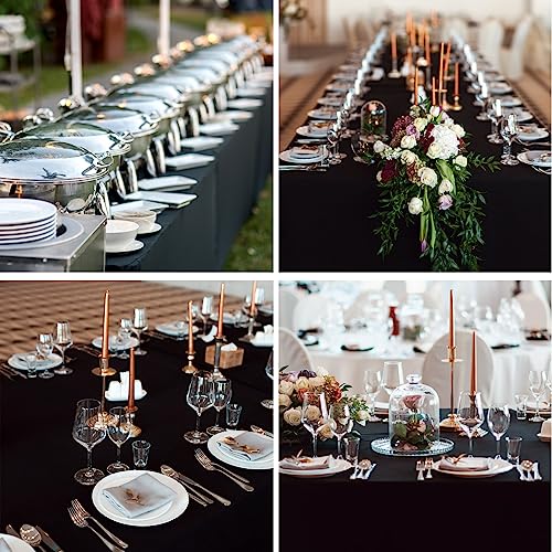 10 Pack Black Rectangle Tablecloths 60x120 Inch for 8ft Tables - color: Black, size: 120" x 60" (10 Pack)