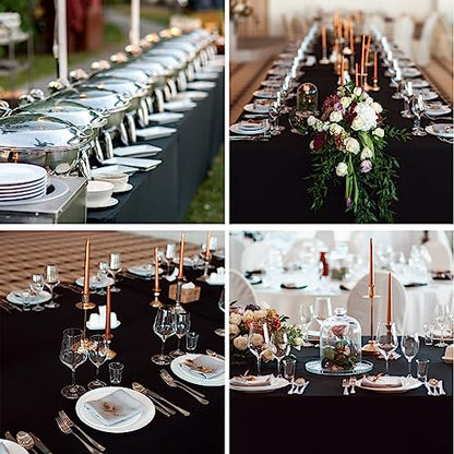 1 Pack Black Rectangle Tablecloths 60x120 Inch for 8ft Tables - color: Black, size: 120" x 60" (Rectangular)
