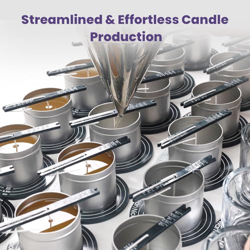 BOOWAN NICOLE Universal Wick Centering Setter Tool for Candle Making - Center & Set Wicks in 1 Second, Wick Holder for Most Candle Jar & Refill Sizes (A0356) - size: A0356*1