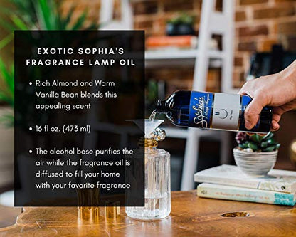 Sophia's Exotic Fragrance Lamp Oil Refills, Effusion Lamp Fragrance Oil for Redolere Lamps, Scented Lamp Oil for Fragrance Lamps, 16 Fluid Ounces of Catalytic Scented Oil Made in USA - color: Exotic