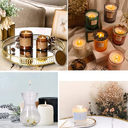 1 Roll 200Feet(61M) Organic Cotton DIY Natural Candle Braided Wicks Twine String Spools Rope for Candle DIY and Candle Making