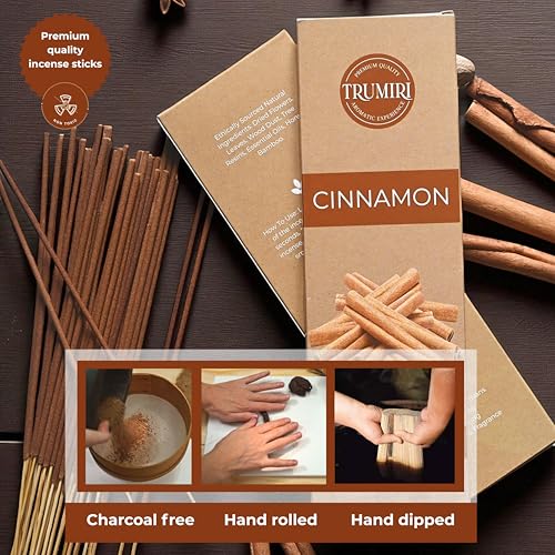 Cinnamon Incense Sticks - Pack of 100 Insence-Sticks - Incienso De Canela Made with Natural Inscent Ingredients - Scented Insense Non Toxic Incents - color: Cinnamon