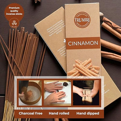 Cinnamon Incense Sticks - Pack of 100 Insence-Sticks - Incienso De Canela Made with Natural Inscent Ingredients - Scented Insense Non Toxic Incents - color: Cinnamon