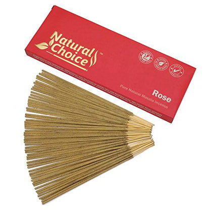 Rose Incense Sticks 100 Grams, Low Smoke Traditional Incense Sticks Made from Scratch, Never Dipped (Rose, Single Pack) - color: Rose, size: single pack