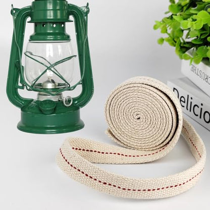 1 Roll/ 6.5 Feet Oil Lamp Wick, 3/4 Inch Flat Cotton Wick Replacement for Oil Lamps, Lanterns, Oil Burners (3/4", 1) - size: 3/4"