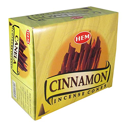 Cinnamon Incense Cones and Cone Incense Burner Bundle Insence Insense Hem Incense - color: Cinnamon