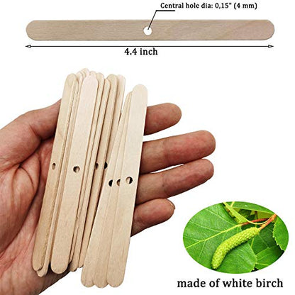 MILIVIXAY Wooden Candle Wick Holders - Candle Centering Tool, 120 Pack