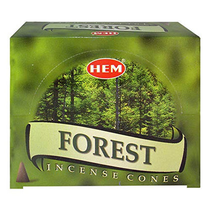 TRUMIRI Forest Incense Cones & Cone Incense Burner Bundle: 120pcs (12 Sets of 10pcs) - color: Forest