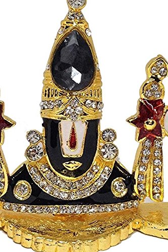 Purpledip Venkatesh Balaji Metal Statue with Shankha-Chakra (11377)