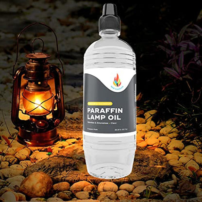 The Dreidel Company Liquid Paraffin Lamp Oil - 1 Liter - Smokeless, Odorless, Ultra Clean Burning Fuel for Indoor and Outdoor Use (Clear) (Single) - size: Single