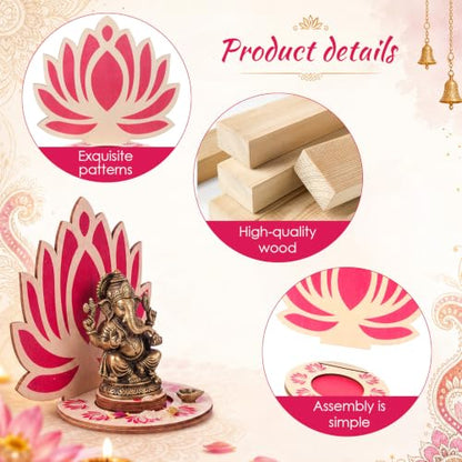 DoubleFill 6 Pack Indian Decorations for Pooja Candle Holder, Lotus - style: Lotus