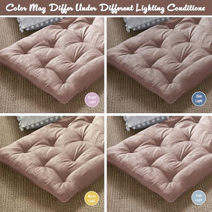 Intelligent Design Foldable Lightweight Lounge Floor Pillow 27" x 74" Blush - color: Blush
