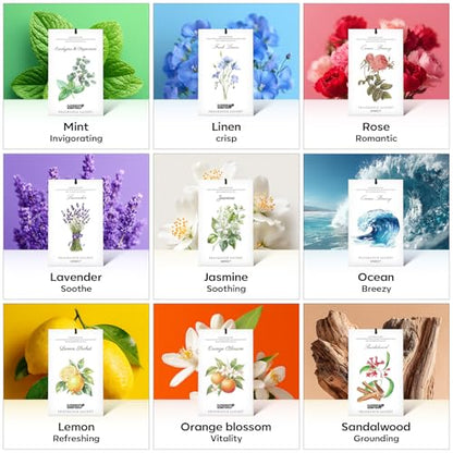 MYARO 12 Pack Jasmine Scented Sachets, Closet Deodorizer Car Air Freshener - color: Jasmine, size: 12 Packs