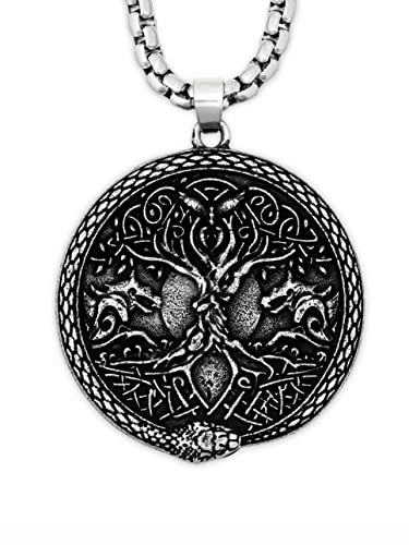 HAQUIL Viking Celtic Wiccan Tree of Life Pendant Necklace, Tree of Life Jewelry Gifts for Men and Women - color: S04B