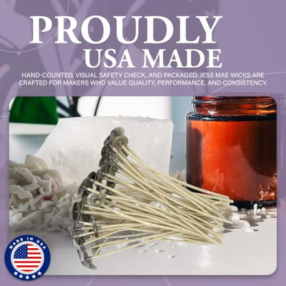 HTP 1212 6 Inch Candle Wicks, 50 Count Pre-Waxed Pre-Tabbed - size: 50 HTP - 1212