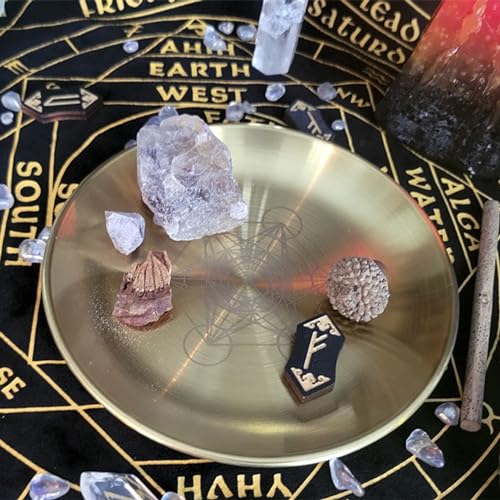 Offering Bowl Prayer Ritual Plate Great for Altar use, Ritual use, Incense Burner, Smudging Bowl, Decoration Bowl, Offering Bowl (Metatron) - style: Metatron