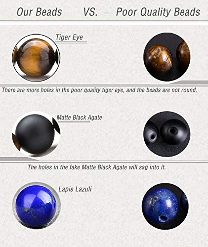 Men Women 8mm Lava Rock Beads Chakra Bracelet - color: 3 Pcs Set 2-21004