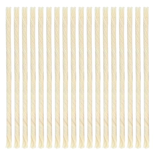 Ner Mitzvah Natural Smokeless Cotton Wicks – 50 Count (Approx.) 39 Ply Thin for Oil Cup Candle – Replacement Wicks - size: Thin