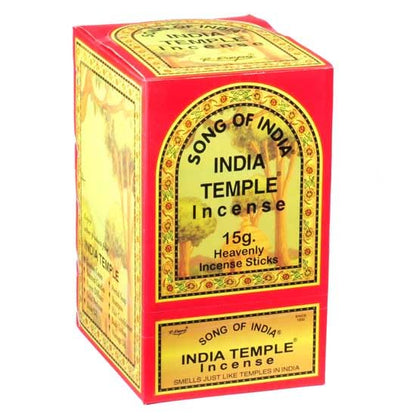 India Temple Incense Sticks 15g - Pack of 24 | Natural & Aromatic Indian Incense for Wellness, Meditation, Yoga, Relaxation & Spiritual Use