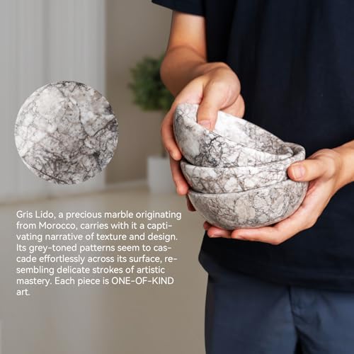 Koville Natural Marble Incense Holder, Incense Holder for Sticks with 9 Holes, Handmade Incense Burner Ash Catcher for Meditation Yoga SPA, Balsam Fir/Palo Santo/Sage/Cone (Gris Lido) - color: D=130-gris Lido