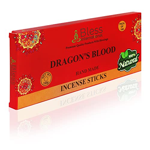 Bless-Organic-Dragons-Blood 100%-Natural-Handmade-Incense-Sticks - color: Dragons Blood, size: 100 Sticks (5.25 OZ/150 GM)