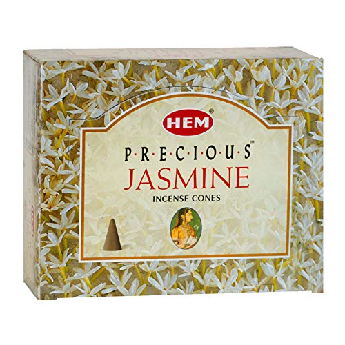 Precious Jasmine Incense Cones and Cone Incense Burner Bundle Insence Insense Hem Incense - color: Precious Jasmine