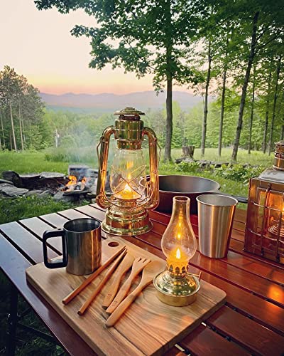 Vermont Lanterns Brass Mini Small Oil Lamp 6.5" (Antique Brass) - color: Antique Brass
